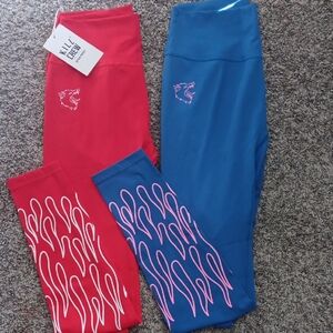 Kill Crew Womens Red and Blue Flame Leggings